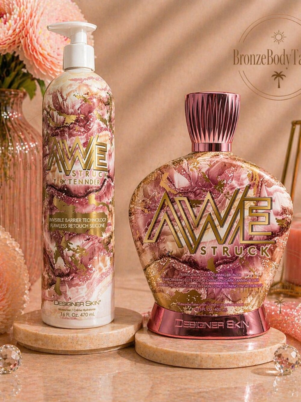 ☀️ AWESTRUCK ☀️ Tanning Lotion + Tan Extender Combo - Designer Skin - AWE STRUCK